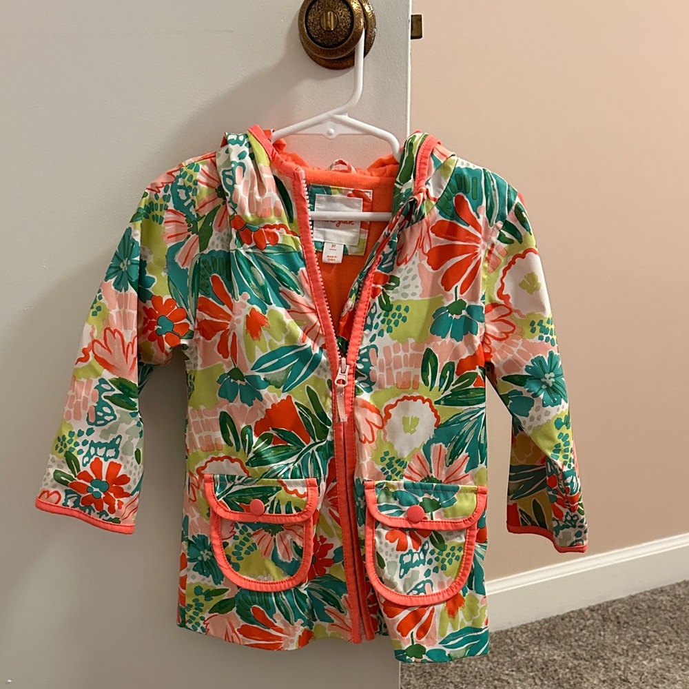 Floral Hooded Jacket with Pockets